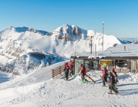 Corbet's Cabin on a bluebird day